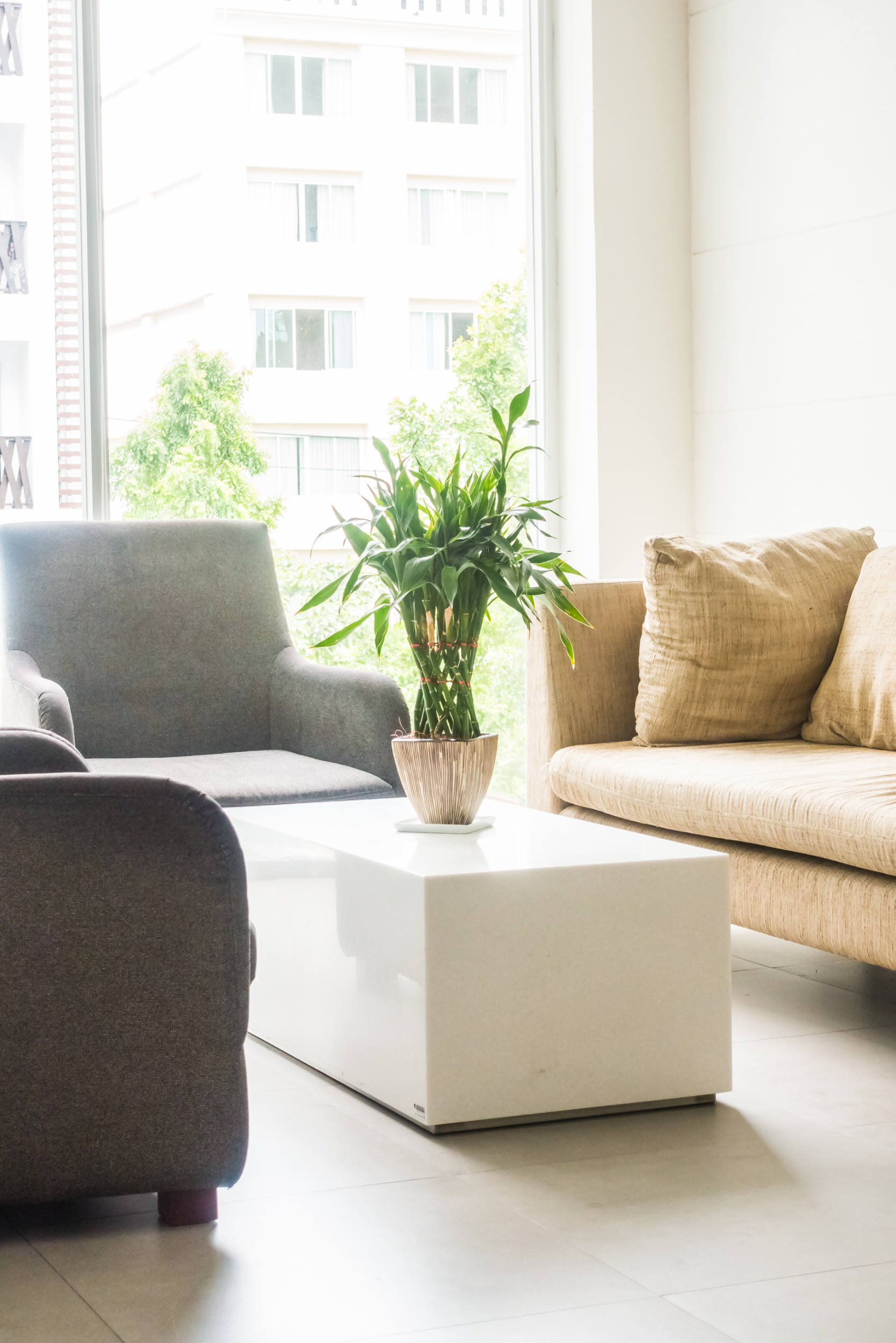 Luxury apartment living room interior design in Chennai
